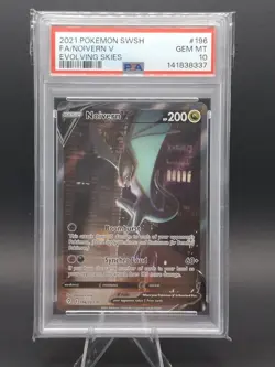 2021 Pokemon Evolving Skies Alternate Full Art Noivern V 196/203 PSA 10 - Image 1