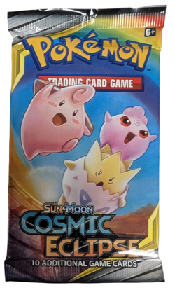 Pokemon TCG Sun & Moon Cosmic Eclipse Booster Pack Togepi Cleffa & Igglybuff Art - Image 1