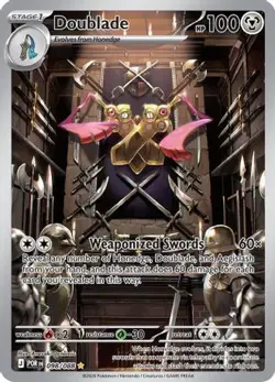DOUBLADE 098/088 HOLO ILLUSTRATION RARE PERFECT ORDER POKEMON HOLO NEAR MINT - Image 1