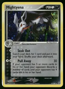 Mightyena 12/107 Holo Rare Deoxys Pokemon Holo HP - Image 1