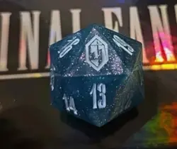 MTG Final Fantasy: Gift Bundle "Crystal" Shinra Blue Oversized D20 Die Dice - Image 1