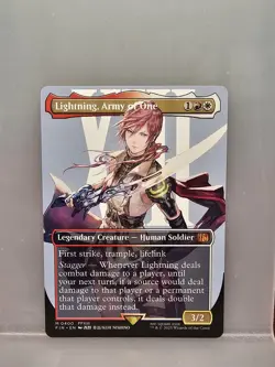 MTG Lightning, Army of One - Final Fantasy #400 - Borderless - NM Mythic Rare - Image 1