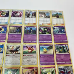 Pokemon Sun & Moon Bulk Bundle Collection 55 Cards 1 Rare 21 Uncommon No Doubles - Image 4