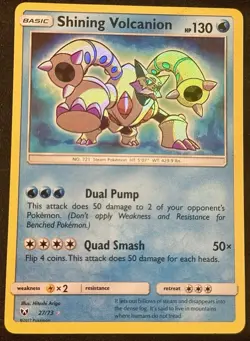 Shining Volcanion 27/73 - Shiny Holo Rare - Pokemon Shining Legends - LP/MP - Image 1