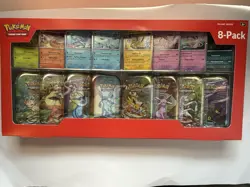 Pokemon TCG: Scarlet & Violet Prismatic Evolutions 8 Pack Mini Tin Set (Costco) - Image 2