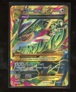 2015 Pokemon XY Ancient Origins M Mega Rayquaza EX 98/98 Full Art Holo Rare - Image 1