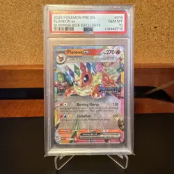 Pokemon Flareon EX #146/131 Prismatic Evolutions Surprise Box Stamped PSA 10 - Image 1