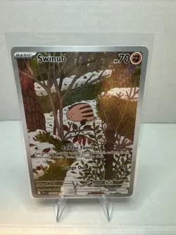 Pokemon TCG Swinub 165/159 Full Art Illustration Rare Journey Together - Image 1