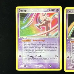 Pokemon TCG EX Deoxys Deoxys 17/107 & 18/107 Lot 2 2005 Form Change - Image 2
