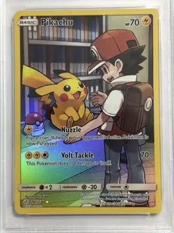 PSA 9 MINT Pikachu Cosmic Eclipse Secret Full Art Holo 2019 Pokemon 241/236 - Image 2