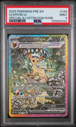 PSA 9 Leafeon Ex Pokemon Pre En-Prismatic Evolutions 144 SIR - Image 1