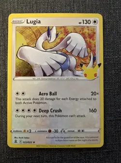 Lugia 022/025 Holo Rare Celebrations 25th Anniversary Pokemon Card NM Mint - Image 1