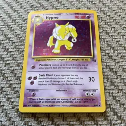 Hypno Holo Unlimited Fossil 8/62 Pokemon NM - Image 4