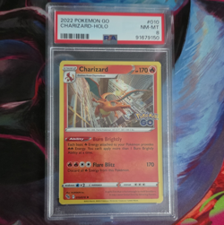 The Pokemon Company Pokemon TCG Charizard 010/078 Pokemon GO Holo Rare EN PSA 8 - Image 1