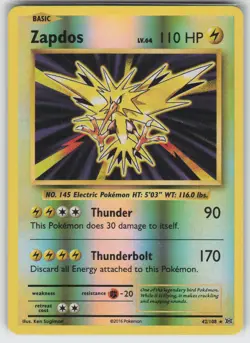 Zapdos Reverse Holo XY - Evolutions 42/108 Holo Rare NM Pokemon - Image 1