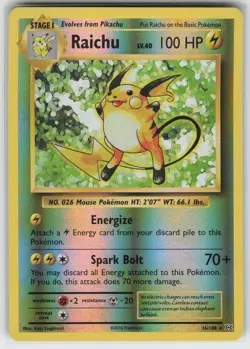 Raichu Reverse Holo XY - Evolutions 36/108 Holo Rare LP Pokemon - Image 1