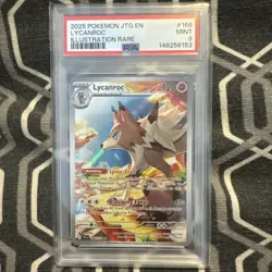 POKEMON JTG EN-JOURNEY TOGETHER ILLUSTRATION RARE #166 LYCANROC PSA 9 - Image 1