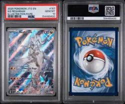 2025 POKEMON JTG EN-JOURNEY TOGETHER ILLUSTRATION RARE #167 N'S RESHIRAM PSA 10 - Image 3