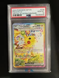 Pokemon 2024 Pikachu ex 238/191 SIR Surging Sparks GEM MINT PSA 10 - Image 1
