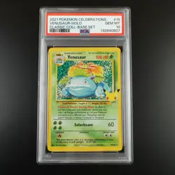 PSA 10 Venusaur 15/102 Pokemon Celebrations Classic Collection Holo Graded Card - Image 1