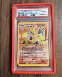 2021 POKEMON CELEBRATIONS CLASSIC COLLECTION 4 CHARIZARD-HOLO PSA 10 ✅ GLOBAL 📦 - Image 1