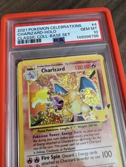 2021 POKEMON CELEBRATIONS CLASSIC COLLECTION 4 CHARIZARD-HOLO PSA 10 ✅ GLOBAL 📦 - Image 2