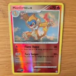 MONFERNO 56/130 POKEMON CARD (DIAMOND AND PEARL SET) REVERSE HOLO - Image 1