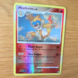 MONFERNO 56/130 POKEMON CARD (DIAMOND AND PEARL SET) REVERSE HOLO - Image 3