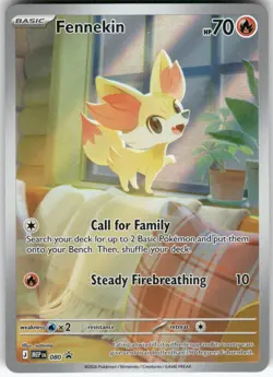 Fennekin 080 Holo Promo ME: Mega Evolution Promo Pokemon Near Mint - Image 1