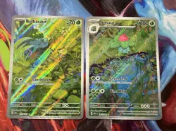 Pokemon SV:151 Bulbasaur 166/165, Ivysaur 167/165 BRAND NEW JUST OPENED NM - Image 1