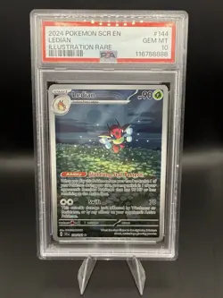 2024 Pokemon Card - Stellar Crown - Ledian 144/142 Illustration Rare PSA 10 - Image 1