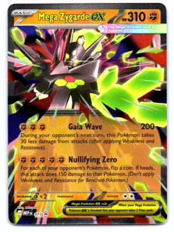Mega Zygarde ex 071 Holo Promo ME: Mega Evolution Promo Pokemon Holo Near Mint - Image 1