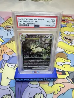 2022 Pokemon Japanese VSTAR Universe Leafeon VSTAR #210/172 GRADED PSA 10 - Image 1