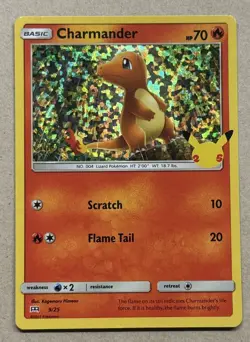 Pokemon Charmander 9/25 HOLO 25th Anniversary Mcdonalds Promo 2021 Card - Image 1