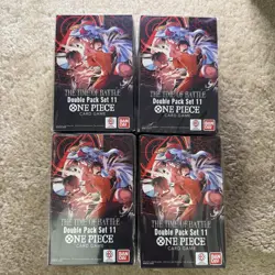 One Piece TCG: The Time Of Battle OP-16 Double Pack Set Lot of 4 Boxes English - Image 1