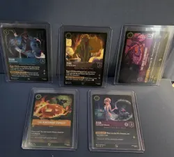Disney Lorcana Whispers in the Well Promo Cards Zeus Scar Elsa Great Illuminary - Image 1