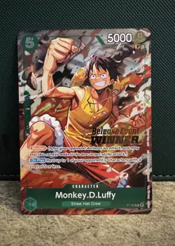 Monkey.D.Luffy P-135 Winner Stamp OP16 Pre-Release Event Promo Card - Image 1