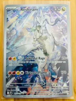 2025 Pokemon N's Reshiram Holo Card 167/159 Journey Together Illustration Rare N - Image 1