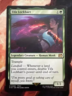 Tifa Lockhart Final Fantasy Magic the Gathering Rare Card 0206 - Image 1