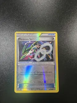 Pokemon TCG Rayquaza Spirit Link Reverse Holo Card 87/108 Roaring Skies - Image 1