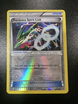 Pokemon TCG Rayquaza Spirit Link Reverse Holo Card 87/108 Roaring Skies - Image 2