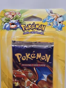 Pokemon Base Set Booster Pack Unlimited Charizard Art WOTC TCG Vintage Sealed - Image 2