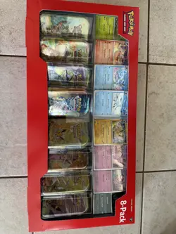 Pokemon Prismatic Evolutions 8 Mini-Tins w/Promos Costco 2 Packs - Image 1