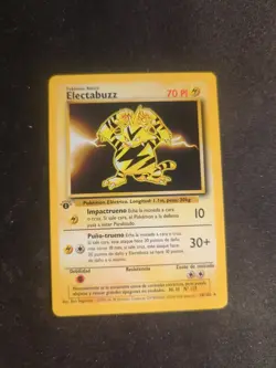 Pokemon TCG Electabuzz Base Set 020/102 1st Ed Spanish LP- - Image 1