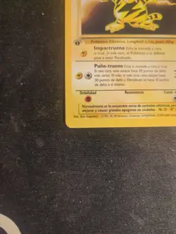 Pokemon TCG Electabuzz Base Set 020/102 1st Ed Spanish LP- - Image 5