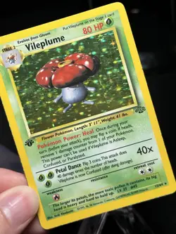 Pokemon TCG Vileplume Jungle Holo Card 15/64 1st Edition Rare Heavily PLayed - Image 3
