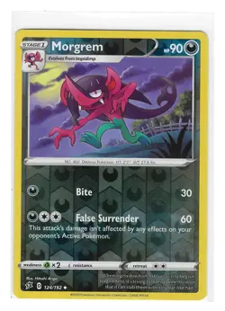 Morgrem 124/192 Uncommon Rebel Clash Pokemon Reverse Holo - Image 1