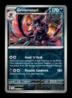 Pokemon TCG SV07: Stellar Crown Grimmsnarl Reverse Holo - Image 1