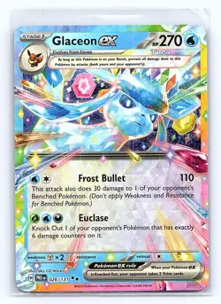 Glaceon ex 026/131 Holo Double Rare Prismatic Evolutions Pokemon Near Mint - Image 1