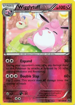 POKEMON Wigglytuff #66/124 Reverse Holo XY - Fates Collide NM - Image 1